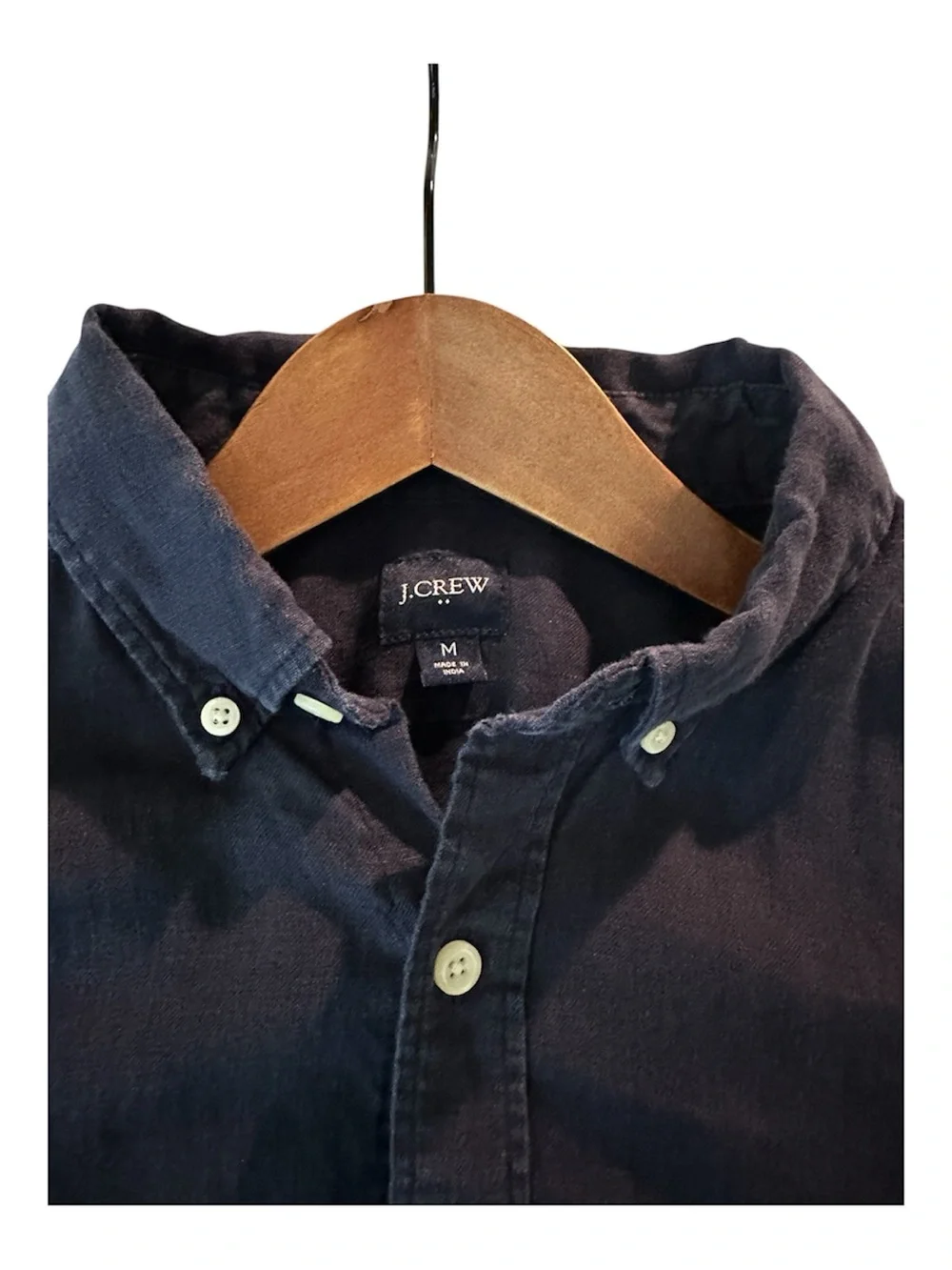 Original J. Crew - Men's Navy Blue Washed-Look Chambray Button-Down Shirt